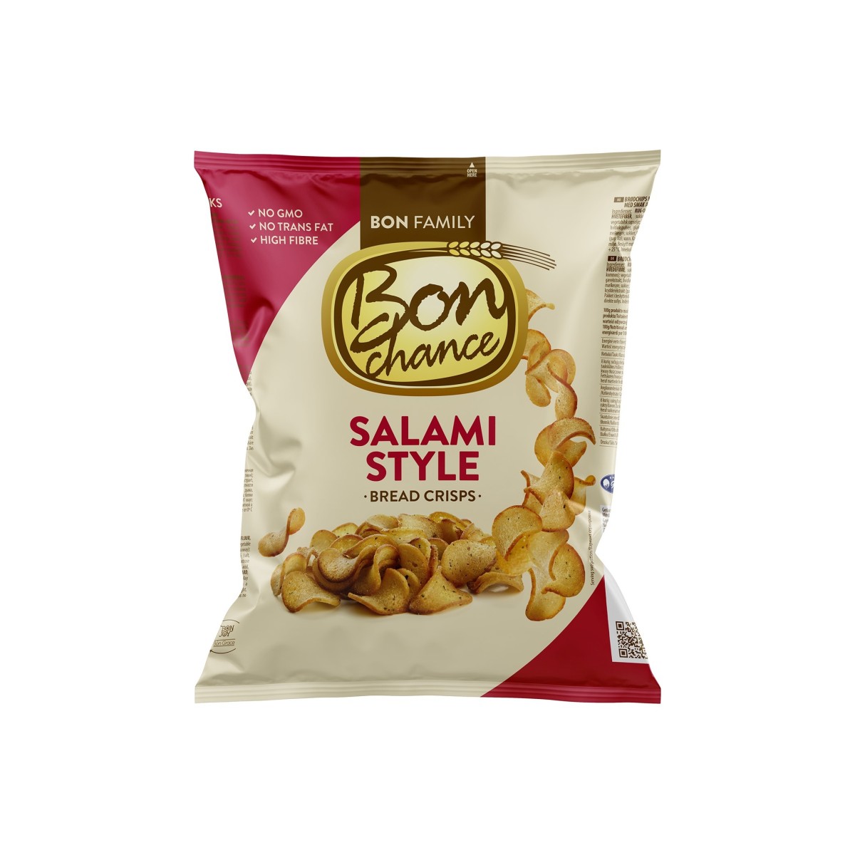 LEIVAKRÕPSUD BON CHANCE SALAMI MAITSEGA 120G X 24 TK