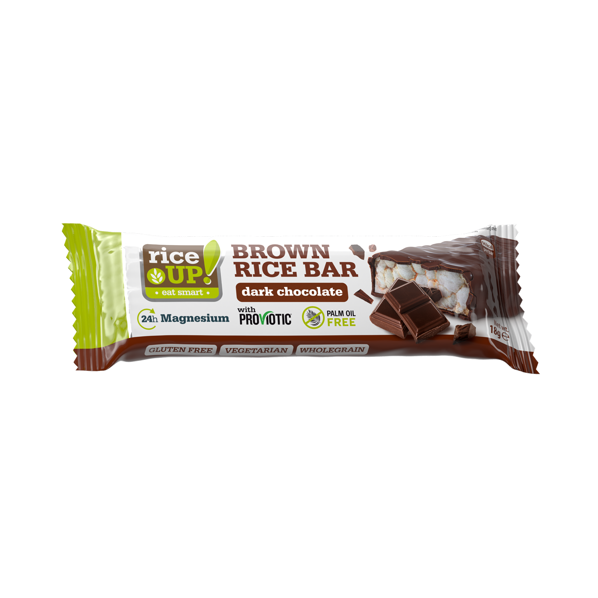 RICEUP! BROWN RICE BAR WITH DARK CHOCOLATE 18G X 20 PCS