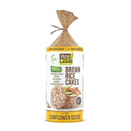 RICEUP! BROWN RICE CAKES WITH SUNFLOWER SEEDS 120 G X 12 PCS