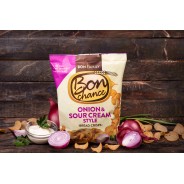 BON CHANCE BREAD CRISPS WITH SEASONING MIX OF ONION AND SOUR CREAM FLAVOUR 240 G X 15 PCS