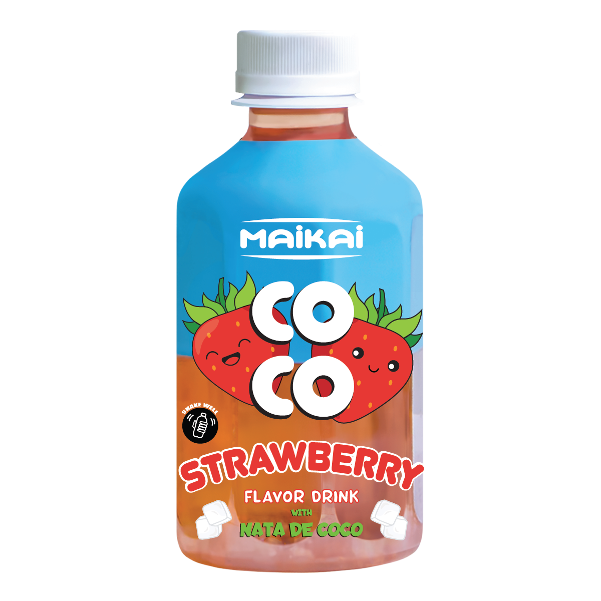 MAIKAI STRAWBERRY FLAVOUR DRINK WITH NATA DE COCO 280ML X 24 PCS