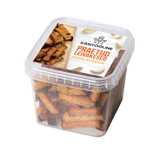 KÄSITÖÖLINE PRAETUD LEIVAKESED KÜÜSLAUGUGA 300G X 12 TK