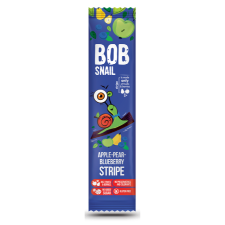 Maiustus BOB SNAIL PIRNI-MUSTIKAS-ÕUNARIBAKE 14 G X 30 TK