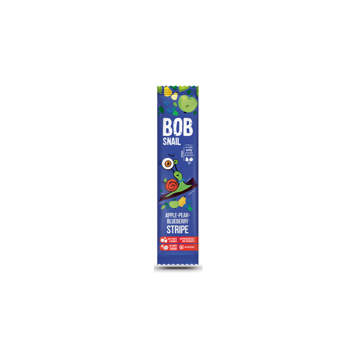 Maiustus BOB SNAIL PIRNI-MUSTIKAS-ÕUNARIBAKE 14 G X 30 TK