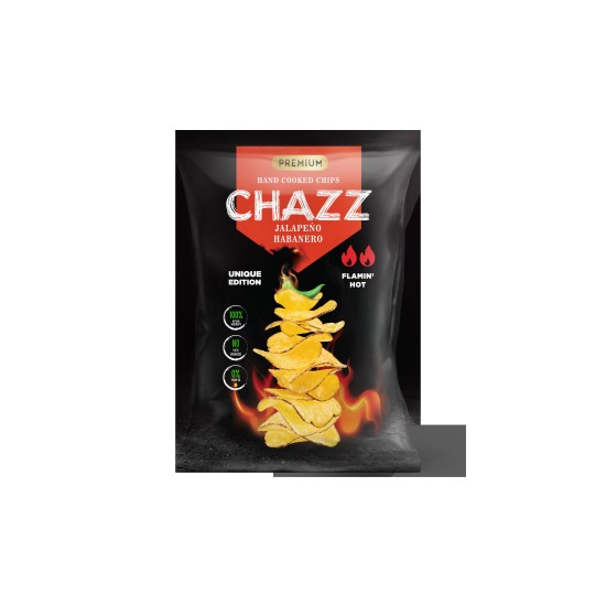 KARTULIKRÕPSUD CHAZZ JALAPENO JA HABANERO PIPRAGA 90G X 15 TK