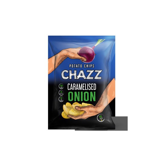 KARTULIKRÕPSUD CHAZZ KARAMELLISEERITUD SIBULA MAITSEGA 130 G X 16 TK