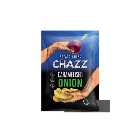 KARTULIKRÕPSUD CHAZZ KARAMELLISEERITUD SIBULA MAITSEGA 130 G X 16 TK