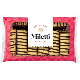 Küpsised MILETTI kakaoglasuuri ja õunamaitselise täidisega