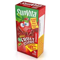 MINI FRUIT STICKS SUNVITA STRAWBERRY (5X10G) X 14 PCS