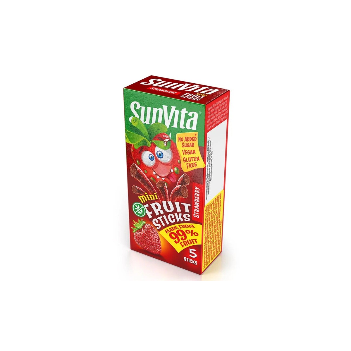 МИНИ ФРУКТОВЫЕ ПАЛОЧКИ SUNVITA КЛУБНИКА (5X10Г) × 14 ШТ