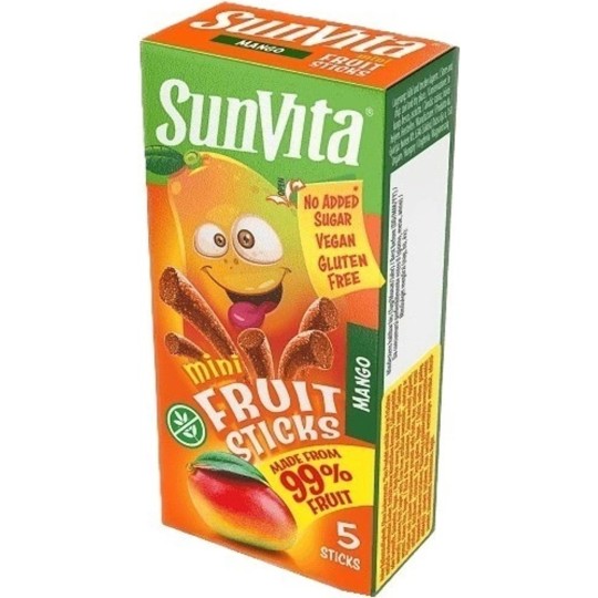 МИНИ ФРУКТОВЫЕ ПАЛОЧКИ SUNVITA МАНГО (5X10Г) × 14 ШТ