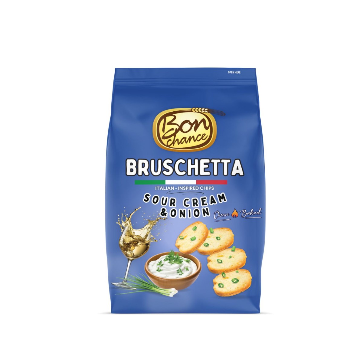 БРУСКЕТТА ХЛЕБЦЫ СО ВКУСОМ ЛУКА И СМЕТАНЫ 70 Г Х 15 ШТ