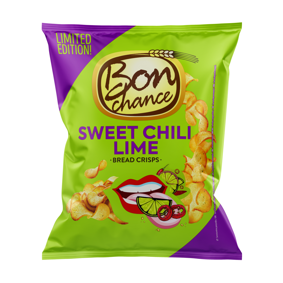 BON CHANCE BREAD CRISPS WITH CHILLI SPICE MIX 120 G X 24 PCS