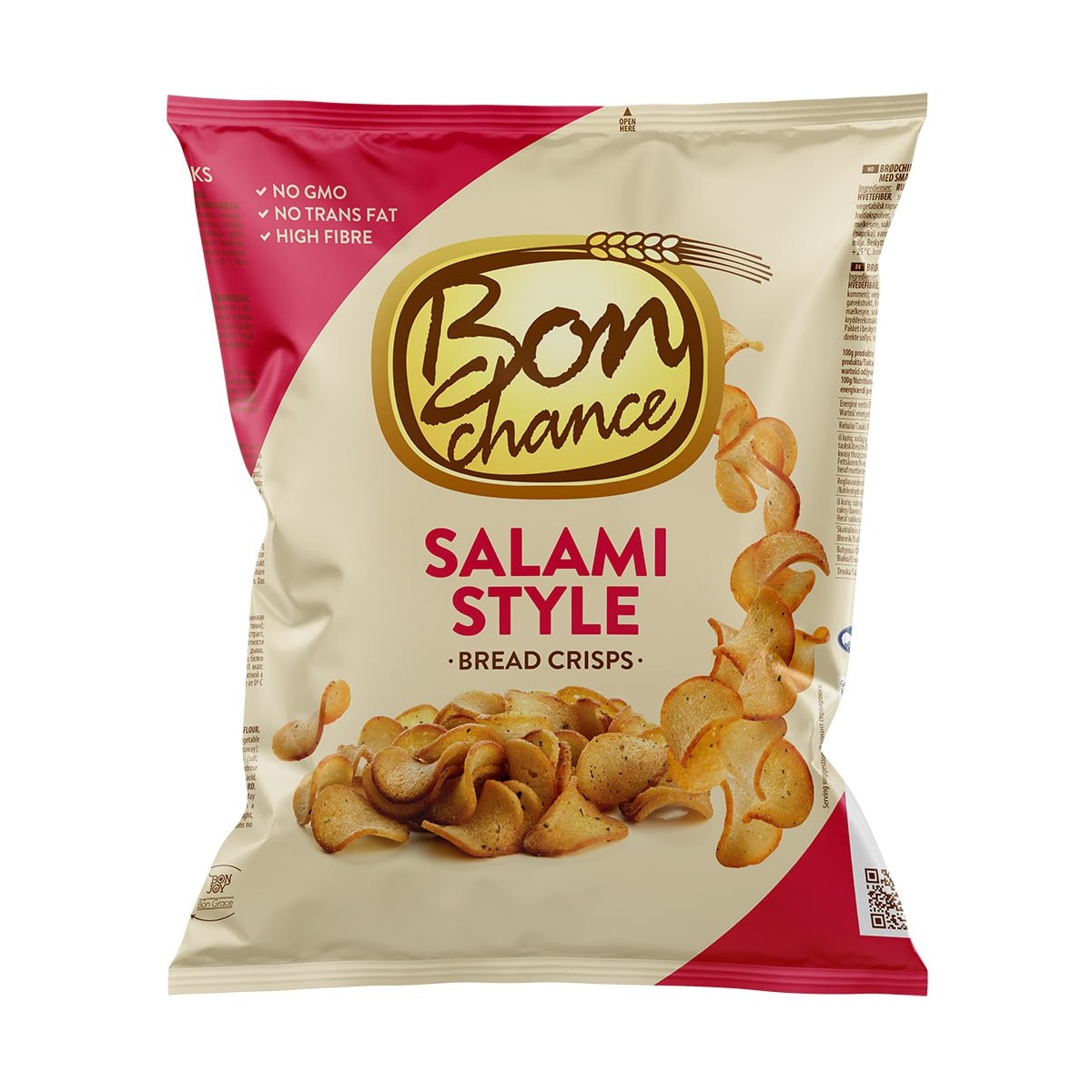 LEIVAKRÕPSUD BON CHANCE SALAMI MAITSEGA 120G X 24 TK
