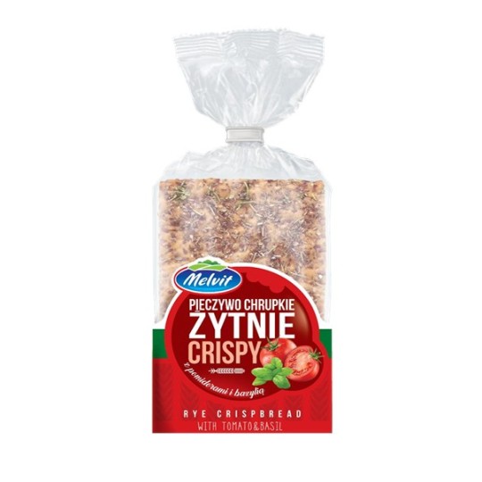 KRÕBE RUKKINÄKILEIB MELVIT TOMATI JA BASIILIKUGA 130G X 10 TK