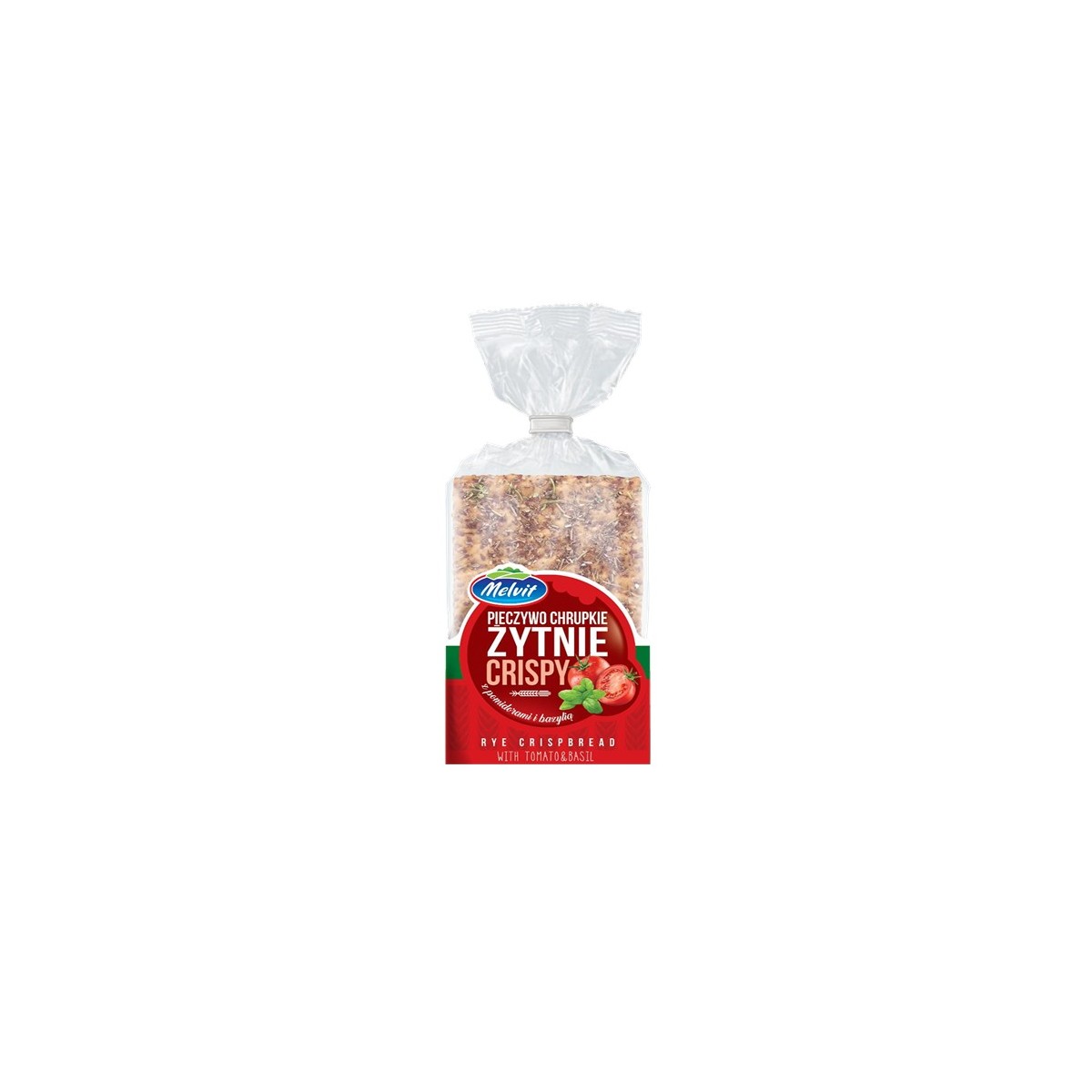 KRÕBE RUKKINÄKILEIB MELVIT TOMATI JA BASIILIKUGA 130G X 10 TK