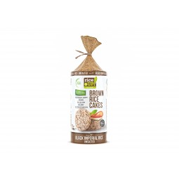 RICEUP! КОРИЧНЕВЫЕ РИСОВЫЕ ГАЛЕТЫ БЕЗ СОЛИ С ЧЕРНЫМ ИМПЕРСКИМ РИСОМ 120 Г Х 12 ШТ